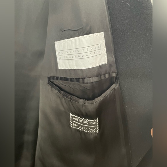 “Vintage” Giorgio Armani Men’s Virgin wool/cashmere black long coat 42R - Picture 8 of 12